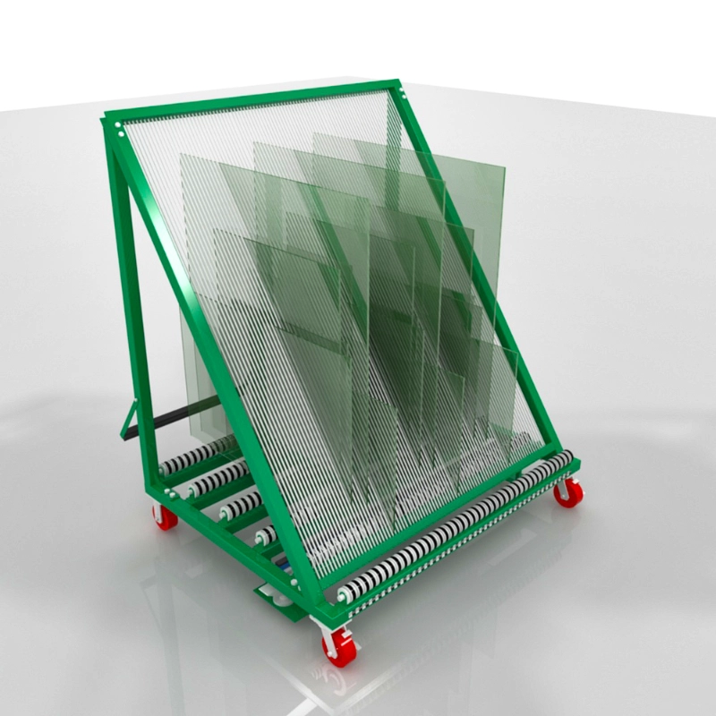 Harp Rack PVC sleeve dividers separating glass sheets to prevent scratching and contact